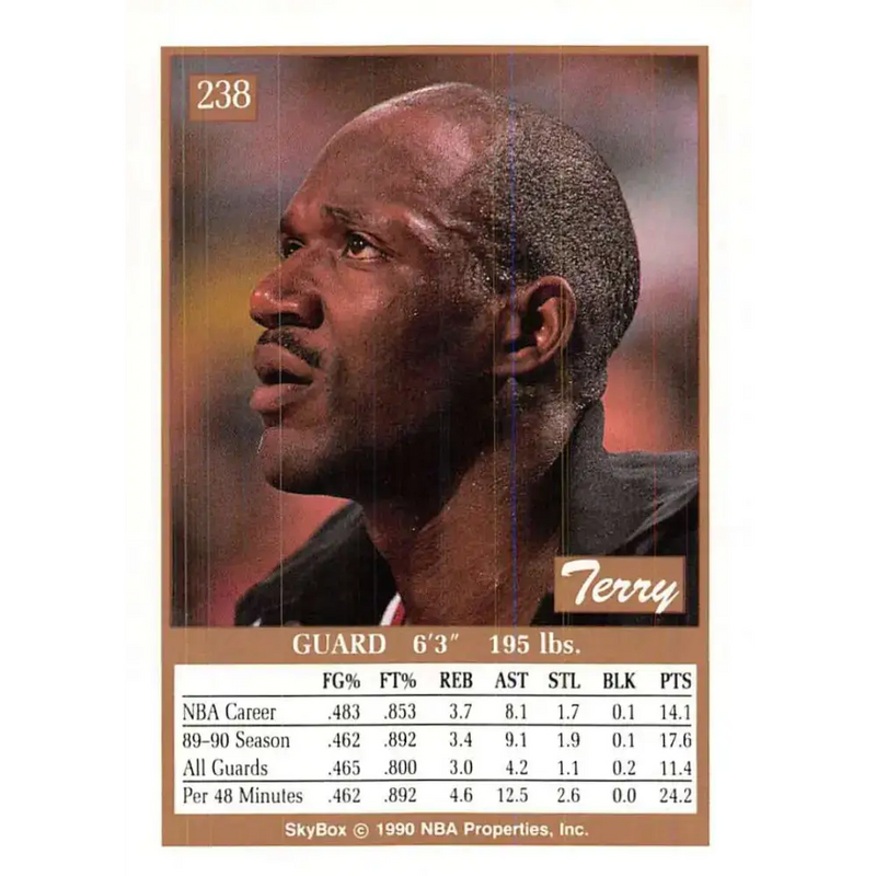 1990-91 SkyBox #238 Terry Porter EX Excellent Portland Trail Blazers Basketball Card - Basketball Card Single