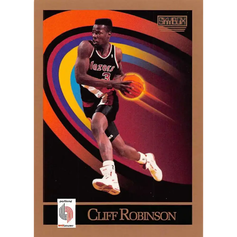 1990-91 SkyBox #239 Clifford Robinson EX Excellent RC Rookie Portland Trail Blazers Basketball Card