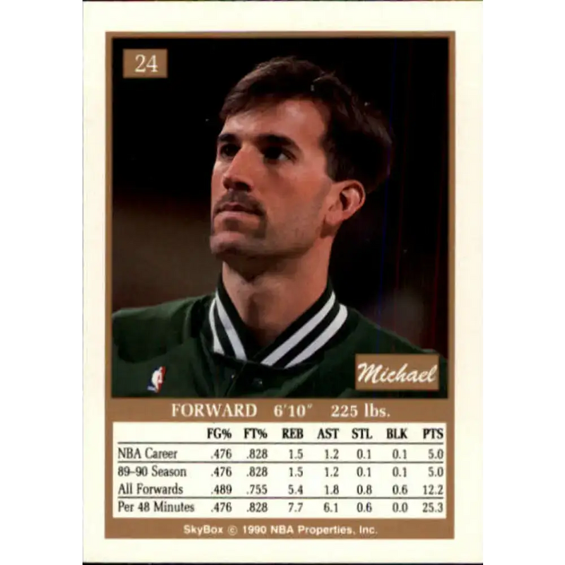1990-91 SkyBox #24 Michael Smith EX Excellent Boston Celtics Basketball Card - Basketball Card Single
