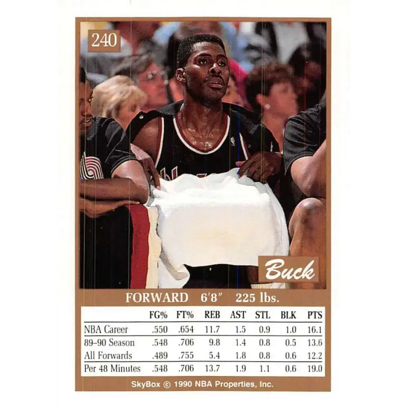 1990-91 SkyBox #240 Buck Williams EX Excellent Portland Trail Blazers Basketball Card - Basketball Card Single