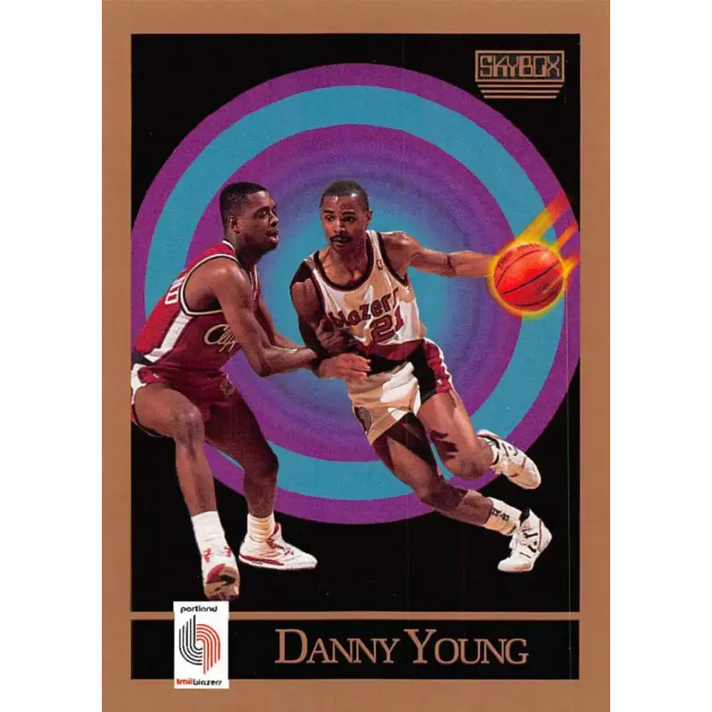 1990-91 SkyBox #241 Danny Young EX Excellent Portland Trail Blazers Basketball Card - Basketball Card Single