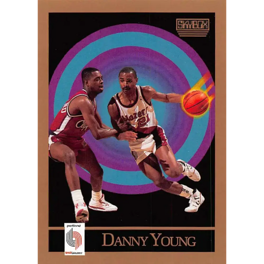 1990-91 SkyBox #241 Danny Young EX Excellent Portland Trail Blazers Basketball Card