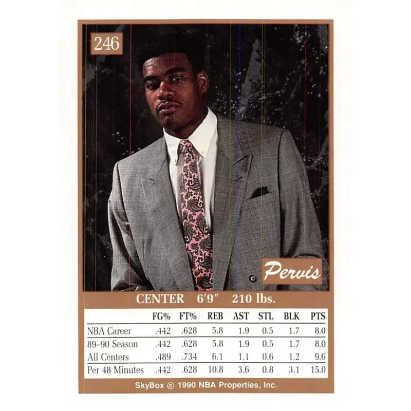 1990-91 SkyBox #246 Pervis Ellison EX Excellent RC Rookie SP Sacramento Kings Basketball Card - Basketball Card Single