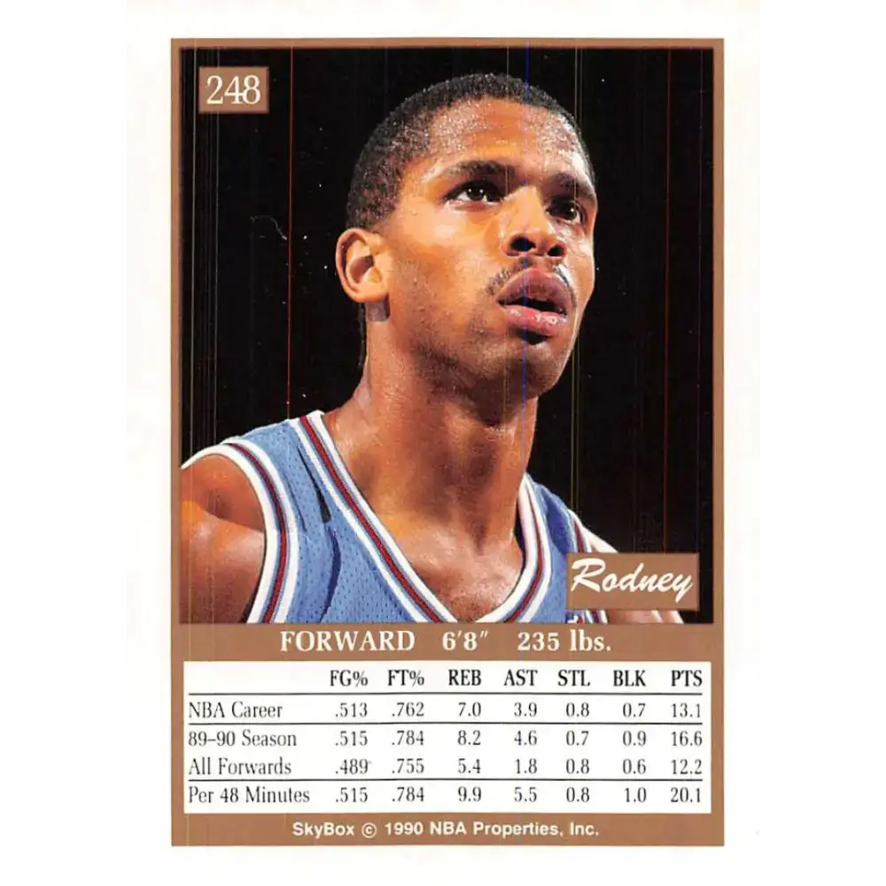 1990-91 SkyBox #248 Rodney McCray EX Excellent SP Sacramento Kings Basketball Card - Basketball Card Single