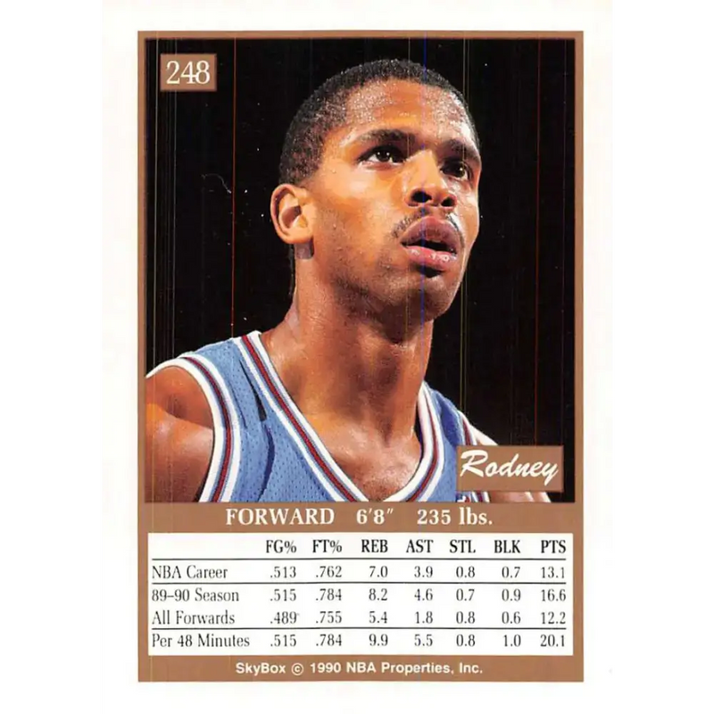 1990-91 SkyBox #248 Rodney McCray EX Excellent SP Sacramento Kings Basketball Card - Basketball Card Single