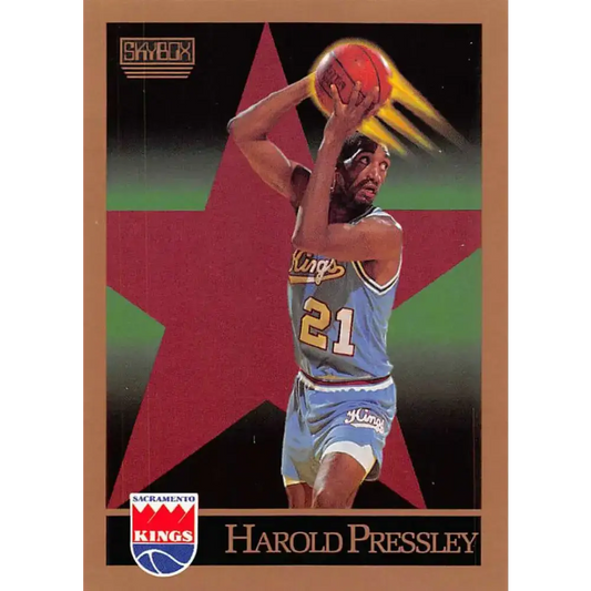 1990-91 SkyBox #249 Harold Pressley EX Excellent SP Sacramento Kings Basketball Card