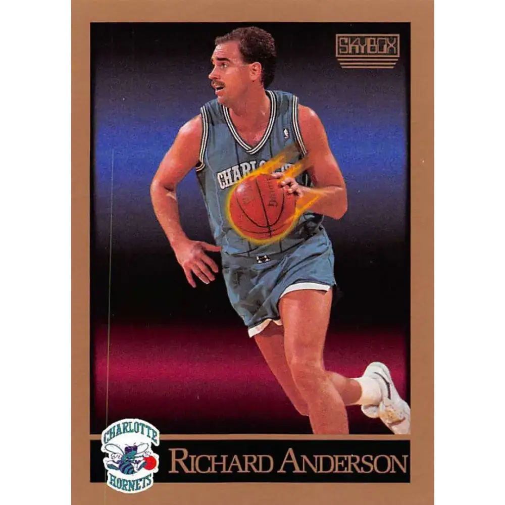 1990-91 SkyBox #25 Richard Anderson EX Excellent SP Charlotte Hornets Basketball Card - Basketball Card Single