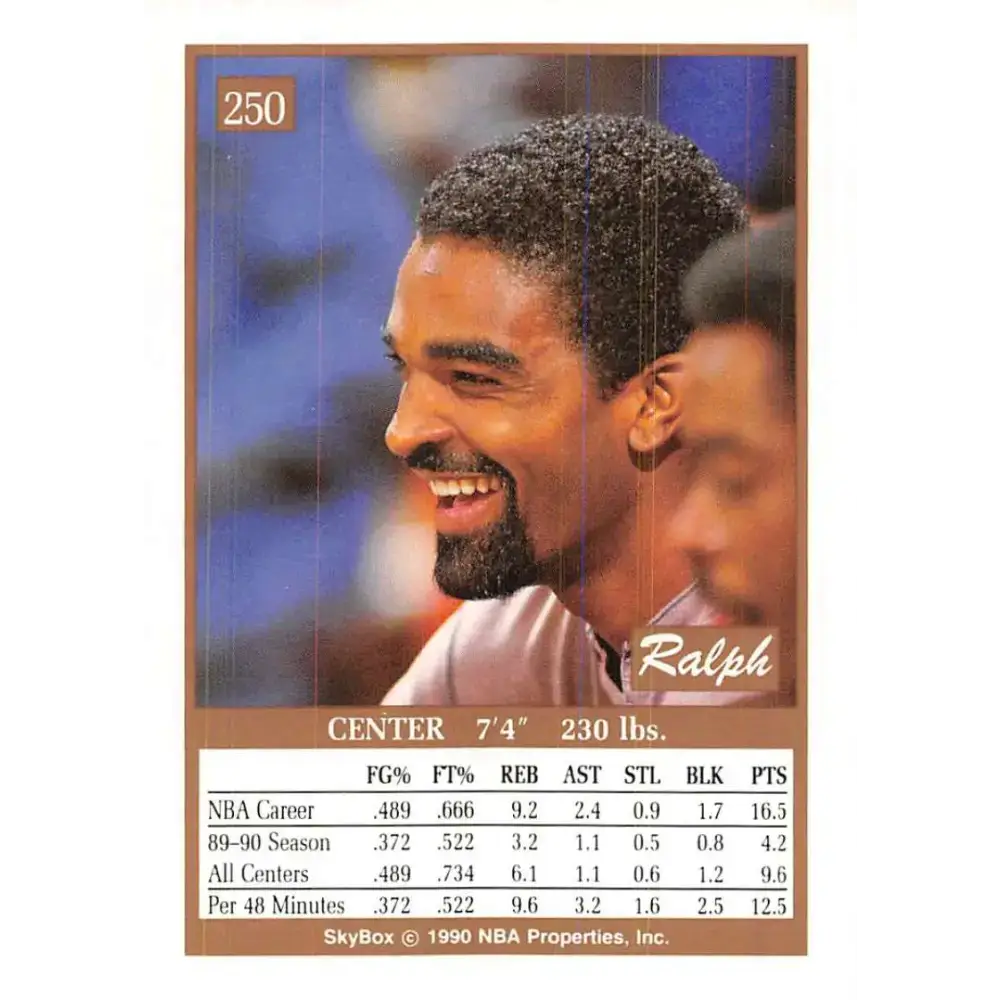1990-91 SkyBox #250 Ralph Sampson EX Excellent Sacramento Kings Basketball Card - Basketball Card Single