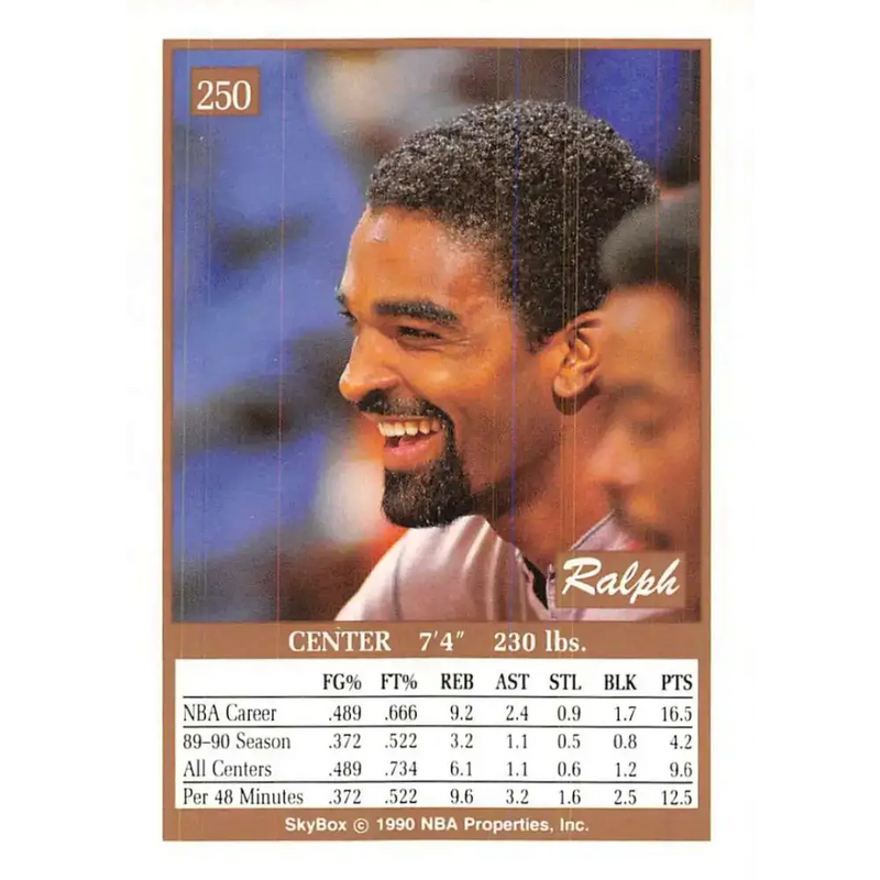 1990-91 SkyBox #250 Ralph Sampson EX Excellent Sacramento Kings Basketball Card - Basketball Card Single