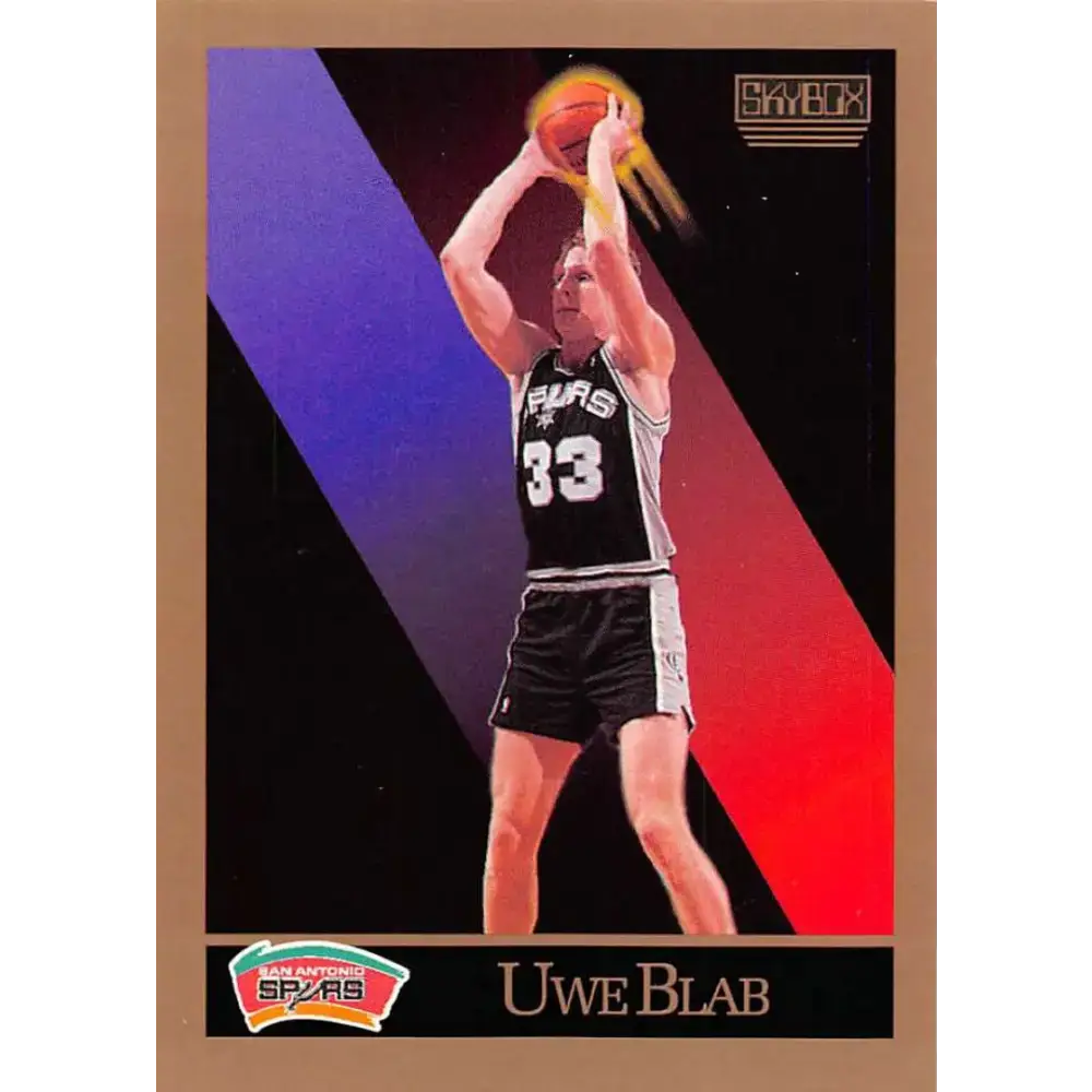1990-91 SkyBox #253 Uwe Blab EX Excellent SP San Antonio Spurs Basketball Card - Basketball Card Single