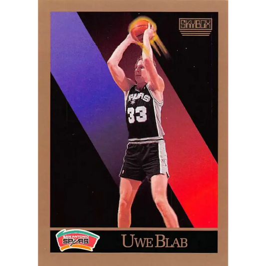1990-91 SkyBox #253 Uwe Blab EX Excellent SP San Antonio Spurs Basketball Card