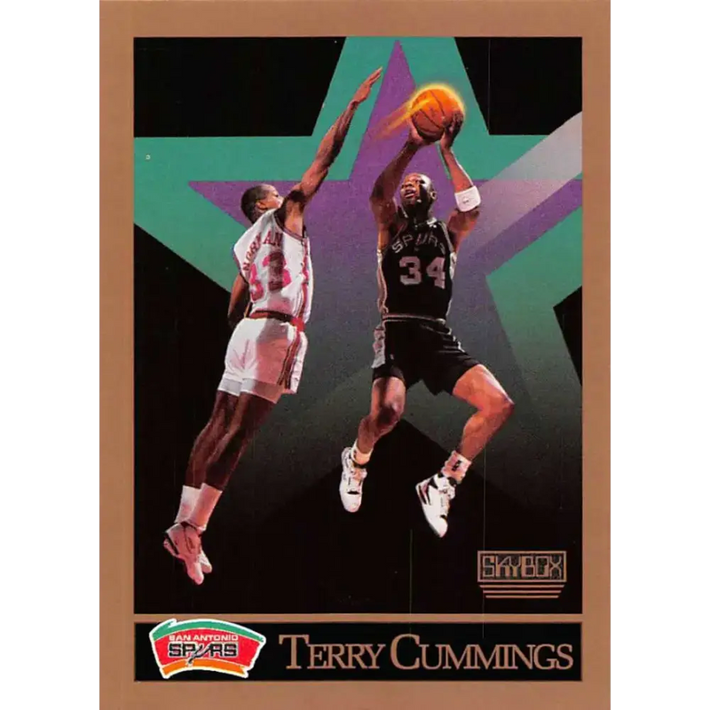 1990-91 SkyBox #255 Terry Cummings EX Excellent San Antonio Spurs Basketball Card - Basketball Card Single