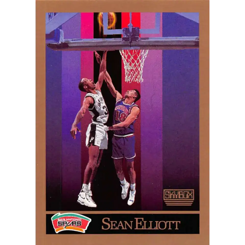 1990-91 SkyBox #256 Sean Elliott EX Excellent RC Rookie San Antonio Spurs Basketball Card - Basketball Card Single