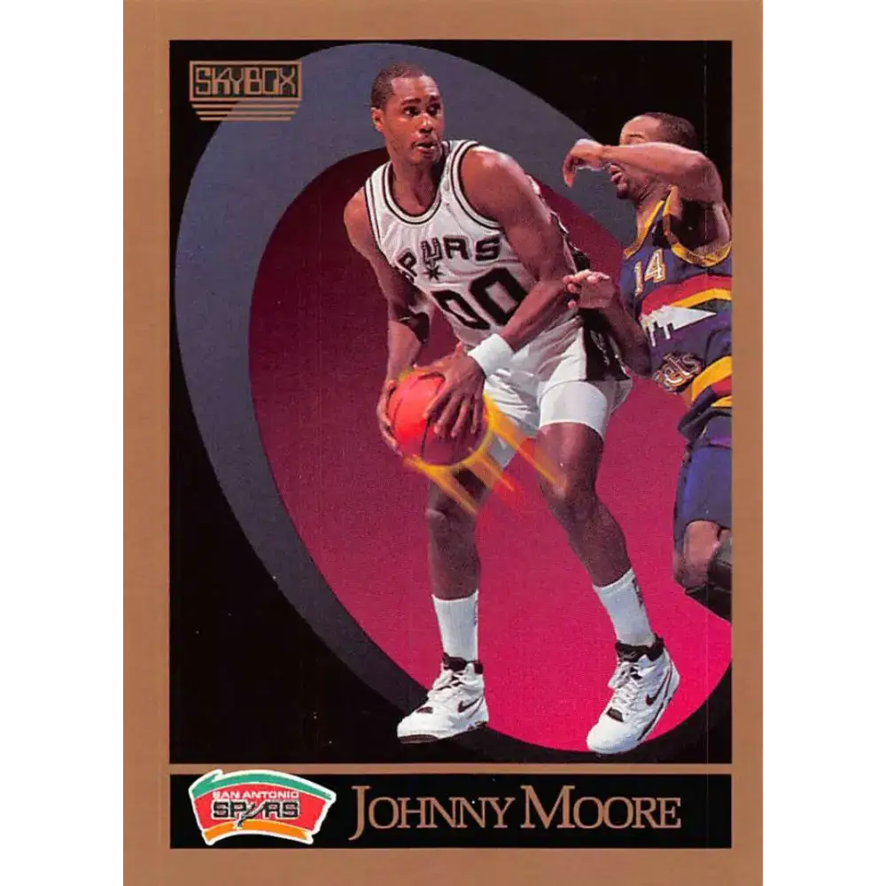 1990-91 SkyBox #258 Johnny Moore EX Excellent SP San Antonio Spurs Basketball Card - Basketball Card Single