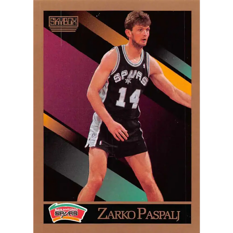 1990-91 SkyBox #259 Zarko Paspalj EX Excellent SP San Antonio Spurs Basketball Card - Basketball Card Single