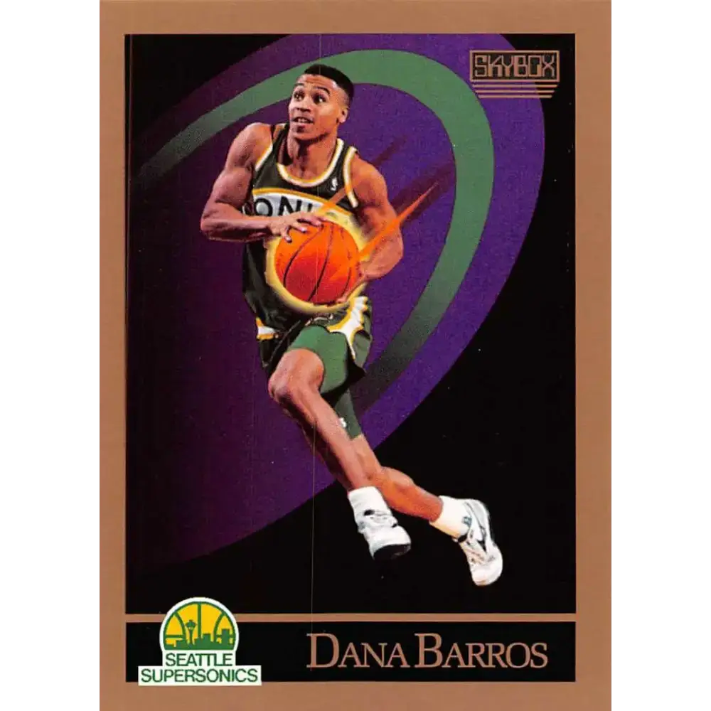 1990-91 SkyBox #263 Dana Barros EX Excellent RC Rookie Seattle SuperSonics Basketball Card - Basketball Card Single