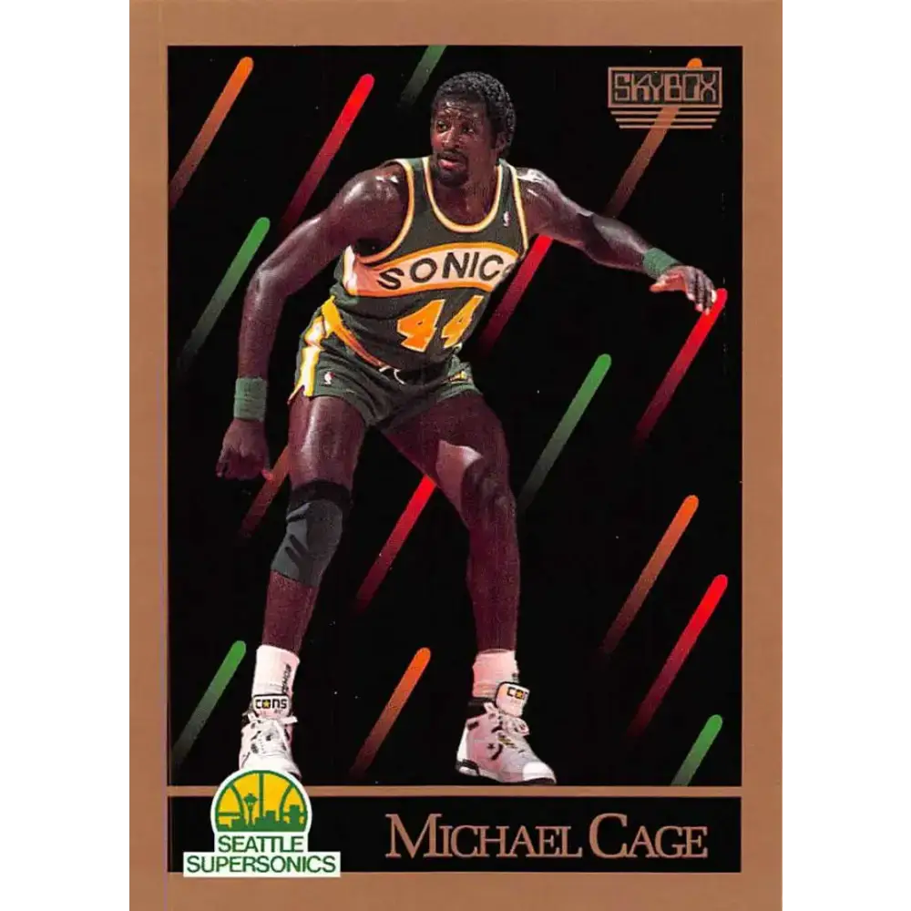1990-91 SkyBox #264 Michael Cage EX Excellent Seattle SuperSonics Basketball Card - Basketball Card Single
