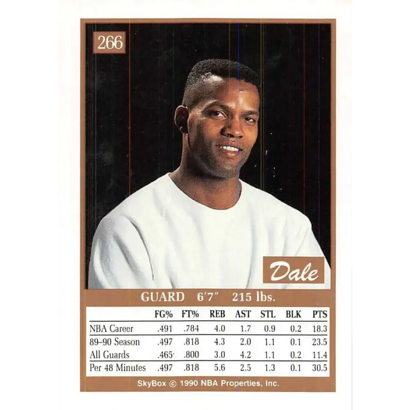 1990-91 SkyBox #266 Dale Ellis EX Excellent Seattle SuperSonics Basketball Card - Basketball Card Single