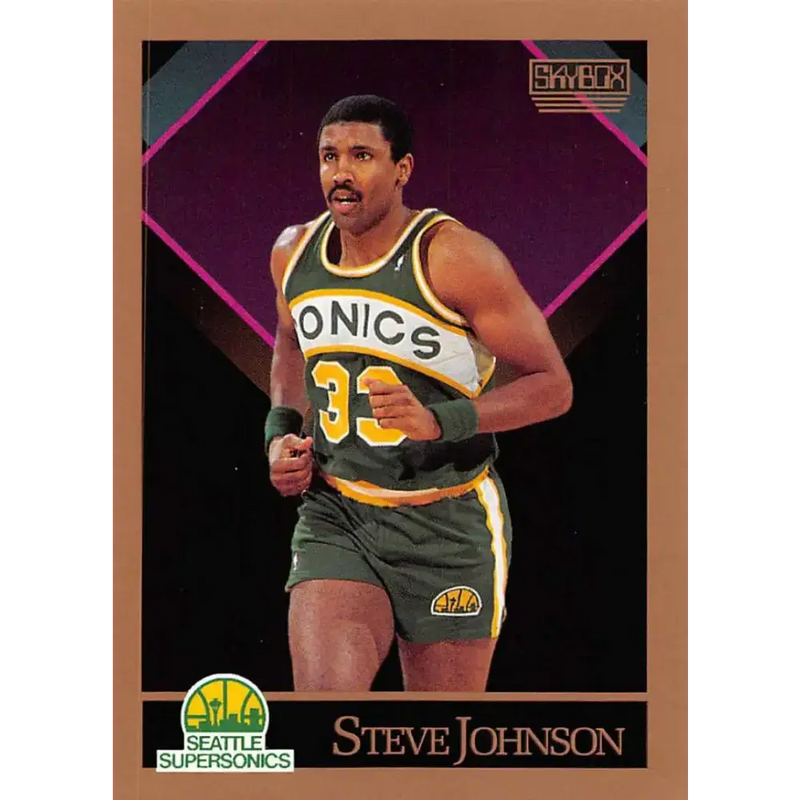 1990-91 SkyBox #267 Steve Johnson EX Excellent SP Seattle SuperSonics Basketball Card - Basketball Card Single