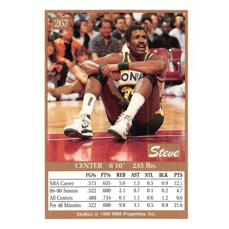 1990-91 SkyBox #267 Steve Johnson EX Excellent SP Seattle SuperSonics Basketball Card - Basketball Card Single