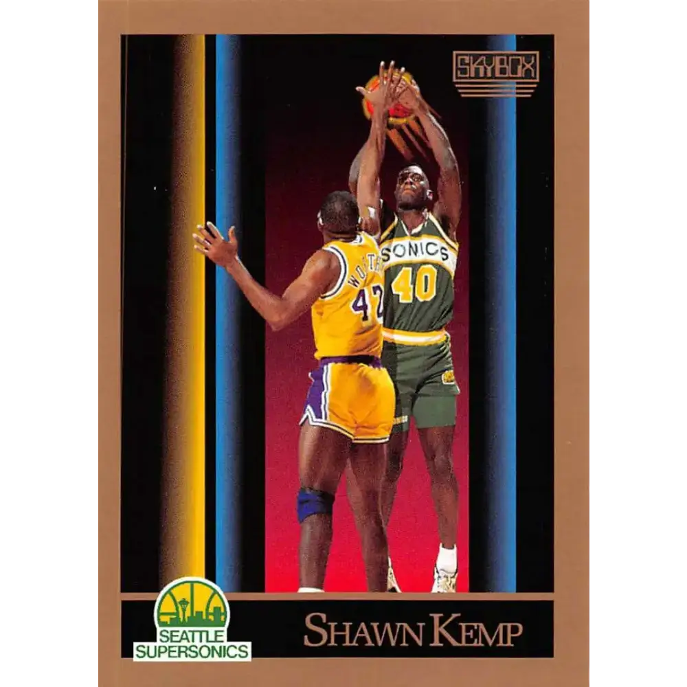 1990-91 SkyBox #268 Shawn Kemp EX Excellent RC Rookie Seattle SuperSonics Basketball Card - Basketball Card Single