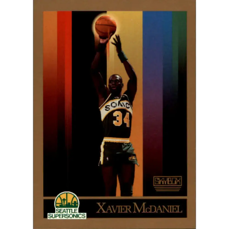 1990-91 SkyBox #269 Xavier McDaniel EX Excellent Seattle SuperSonics Basketball Card - Basketball Card Single