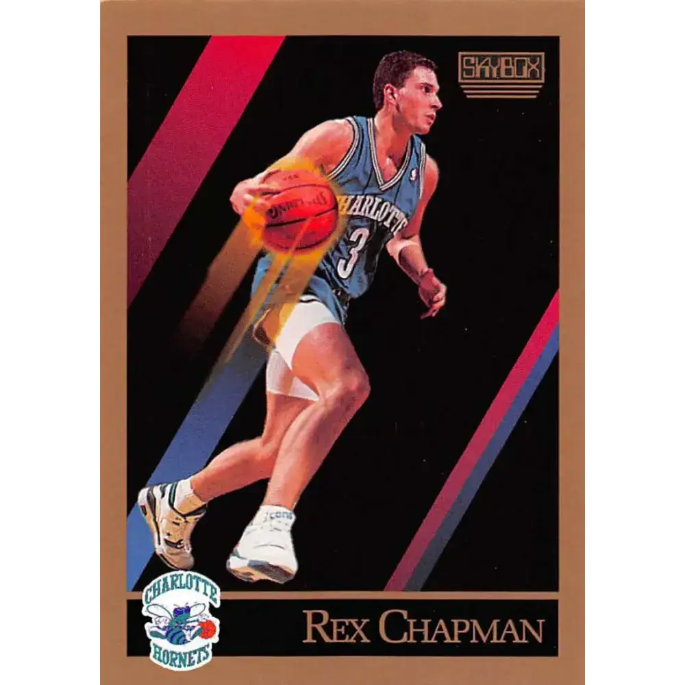 1990-91 SkyBox #27 Rex Chapman EX Excellent Charlotte Hornets Basketball Card - Basketball Card Single