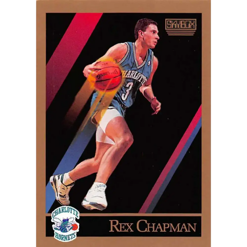1990-91 SkyBox #27 Rex Chapman EX Excellent Charlotte Hornets Basketball Card - Basketball Card Single