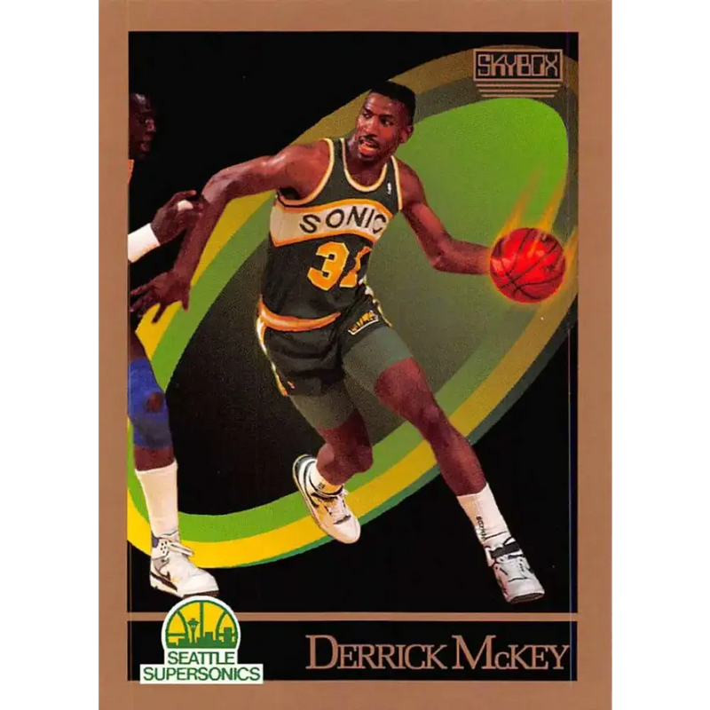 1990-91 SkyBox #270 Derrick McKey EX Excellent Seattle SuperSonics Basketball Card - Basketball Card Single
