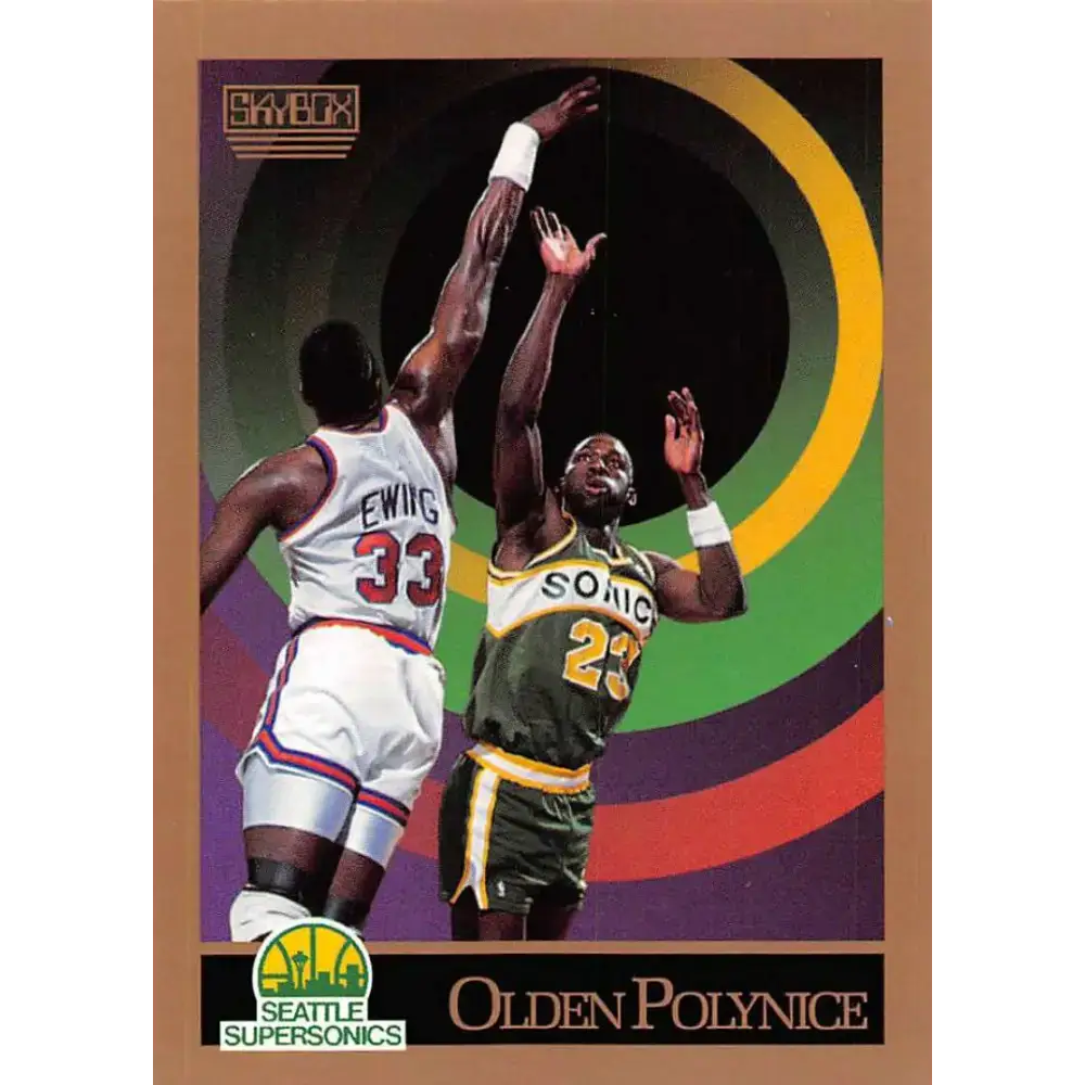 1990-91 SkyBox #272 Olden Polynice EX Excellent Seattle SuperSonics Basketball Card - Basketball Card Single