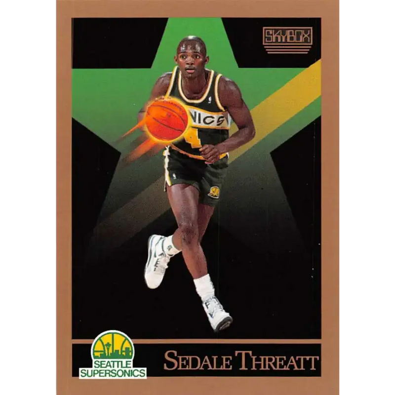 1990-91 SkyBox #273 Sedale Threatt EX Excellent Seattle SuperSonics Basketball Card - Basketball Card Single