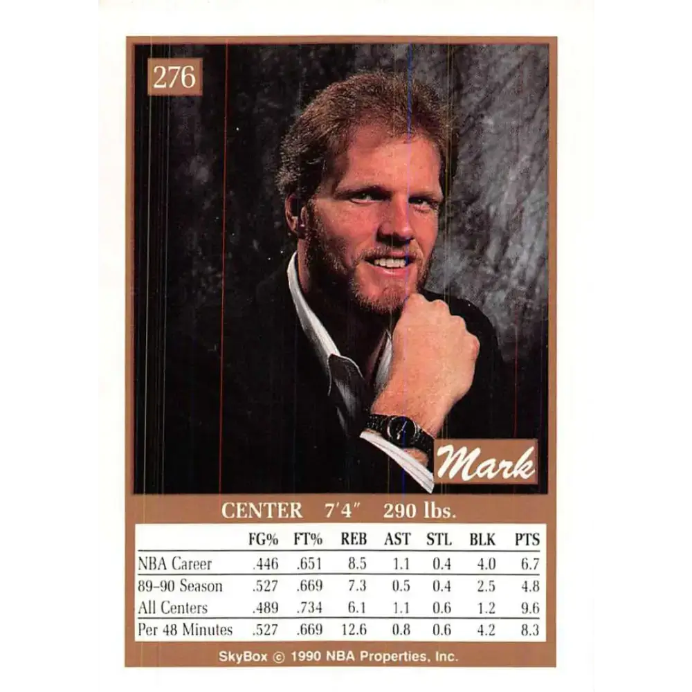 1990-91 SkyBox #276 Mark Eaton EX Excellent Utah Jazz Basketball Card - Basketball Card Single