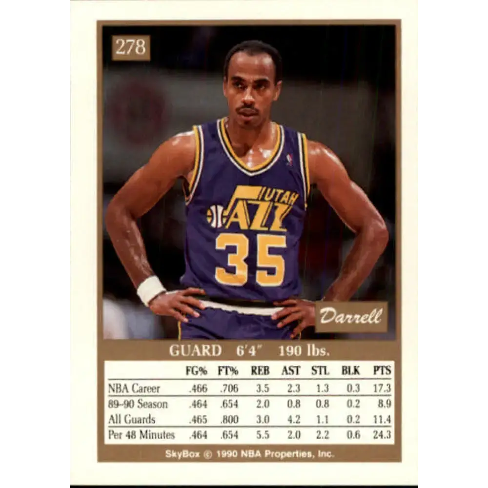 1990-91 SkyBox #278 Darrell Griffith EX Excellent Utah Jazz Basketball Card - Basketball Card Single