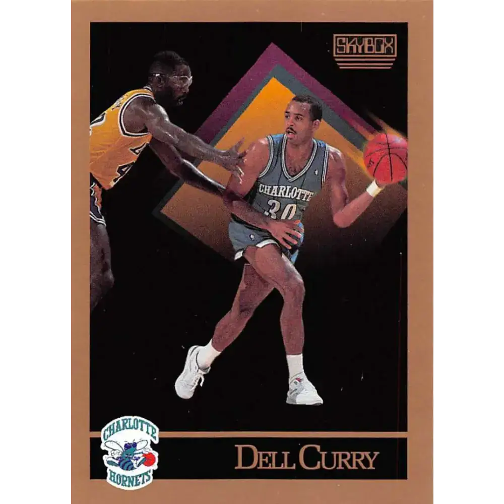 1990-91 SkyBox #28 Dell Curry EX Excellent Charlotte Hornets Basketball Card - Basketball Card Single