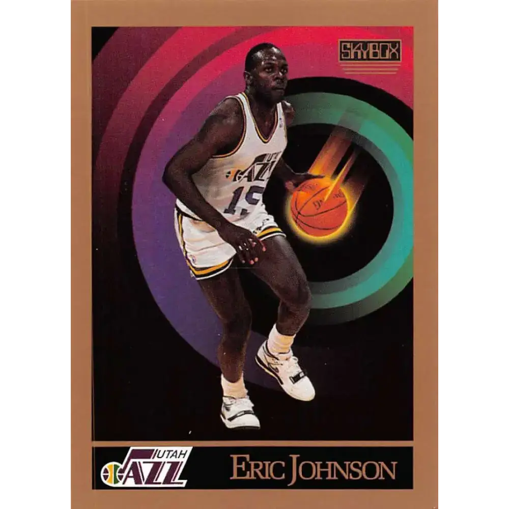 1990-91 SkyBox #280 Eric Johnson EX Excellent Utah Jazz Basketball Card - Basketball Card Single
