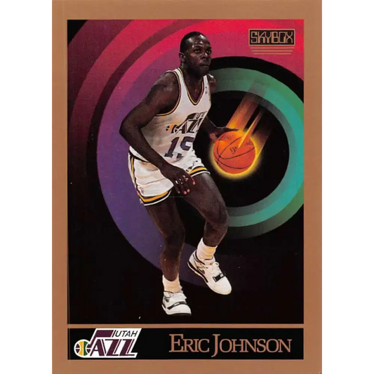 1990-91 SkyBox #280 Eric Johnson EX Excellent Utah Jazz Basketball Card