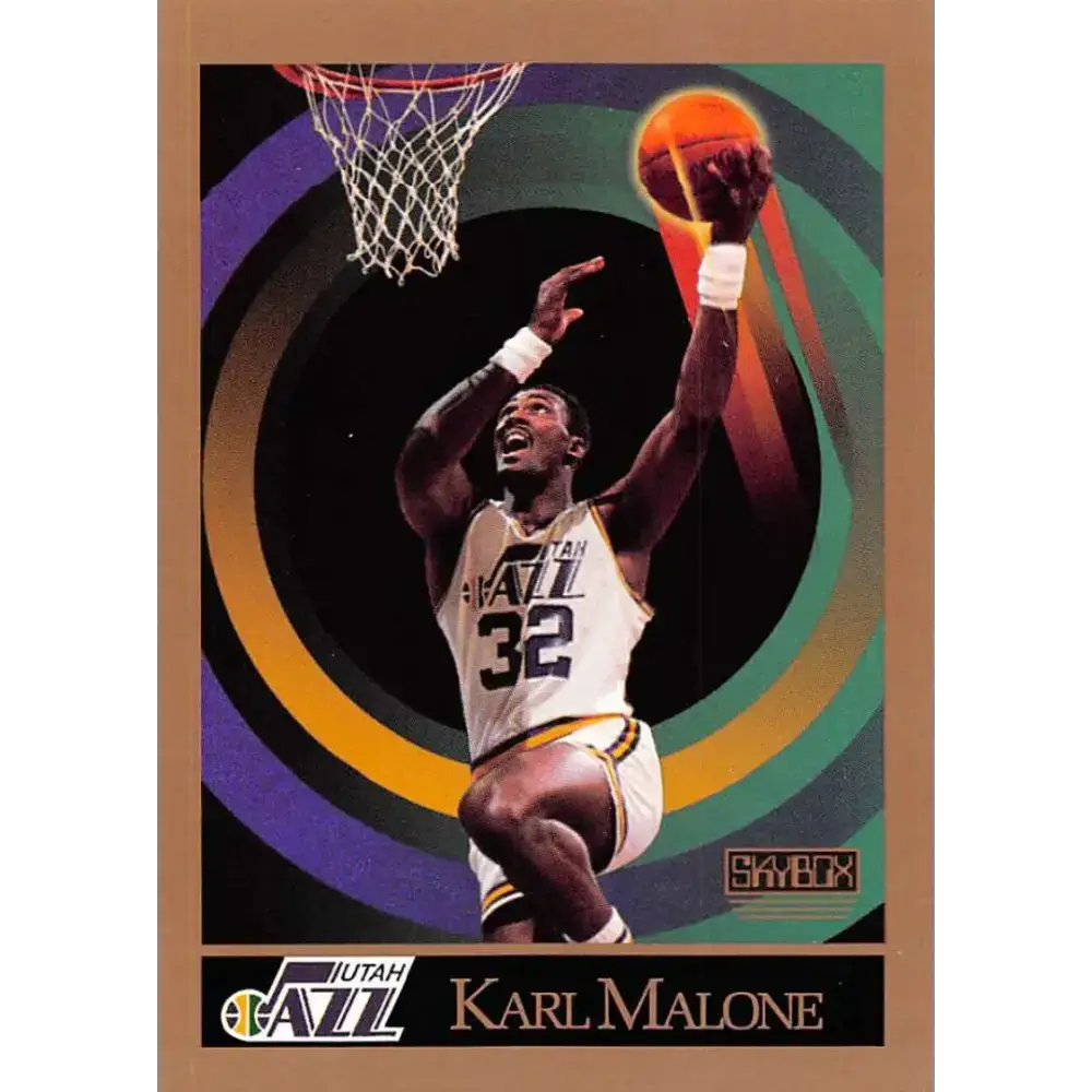 1990-91 SkyBox #282 Karl Malone EX Excellent Utah Jazz Basketball Card - Basketball Card Single