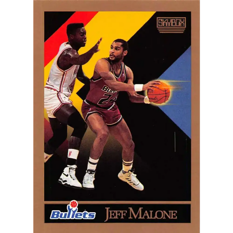 1990-91 SkyBox #292 Jeff Malone EX Excellent SP Washington Bullets Basketball Card - Basketball Card Single
