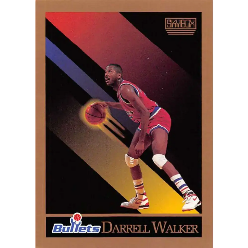 1990-91 SkyBox #293 Darrell Walker EX Excellent Washington Bullets Basketball Card - Basketball Card Single