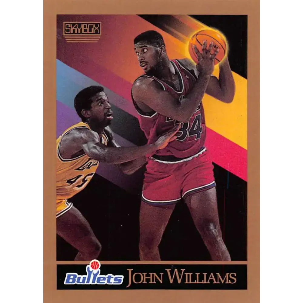 1990-91 SkyBox #294 John Williams EX Excellent Washington Bullets Basketball Card - Basketball Card Single