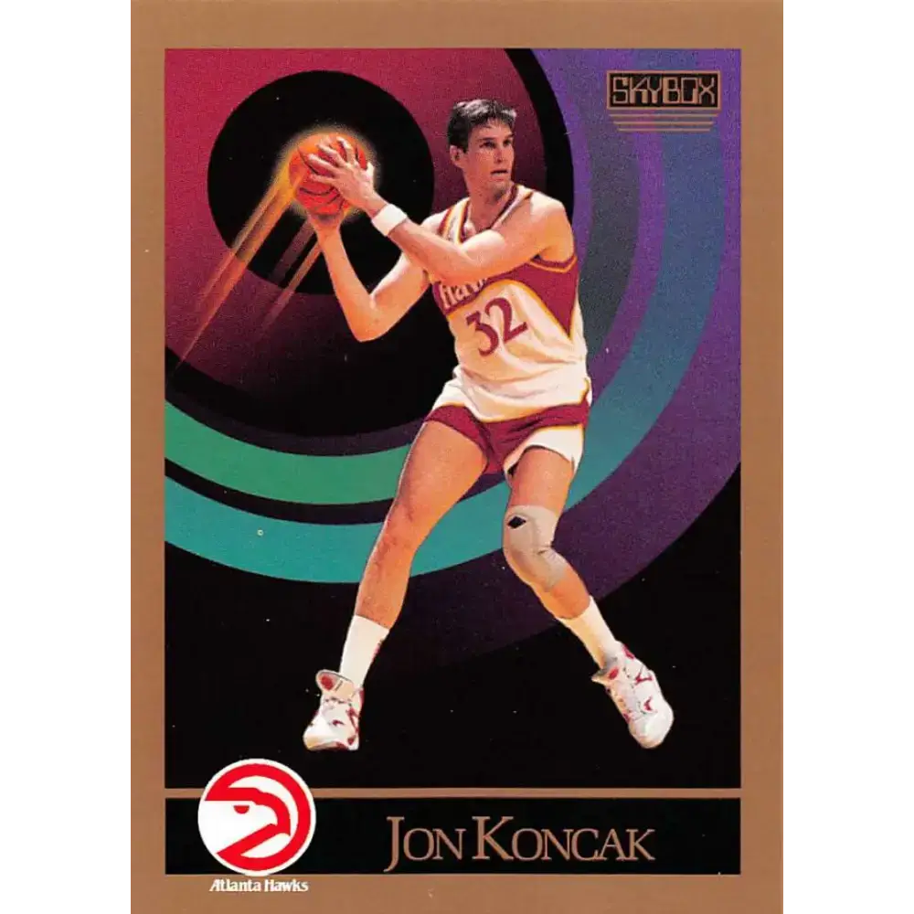1990-91 SkyBox #3 Jon Koncak EX Excellent Atlanta Hawks Basketball Card - Basketball Card Single