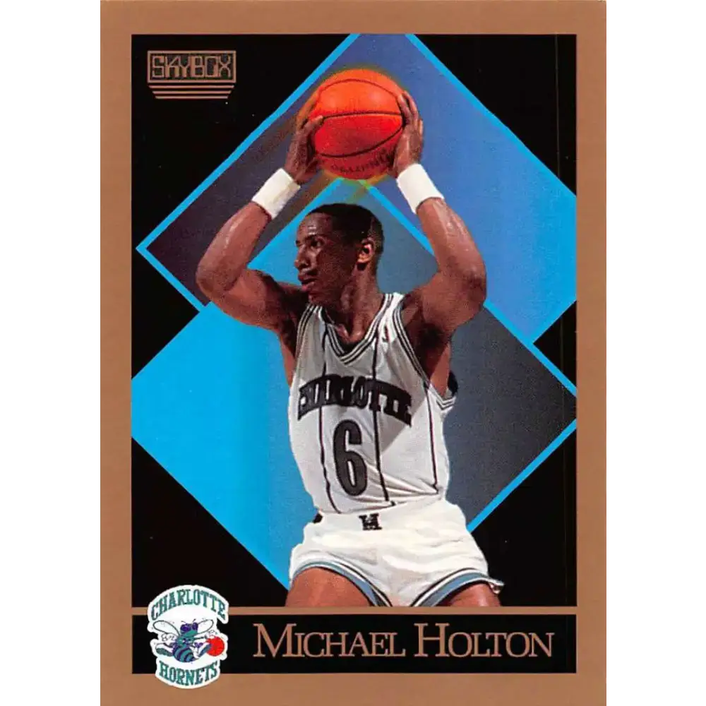 1990-91 SkyBox #30 Michael Holton EX Excellent SP Charlotte Hornets Basketball Card - Basketball Card Single