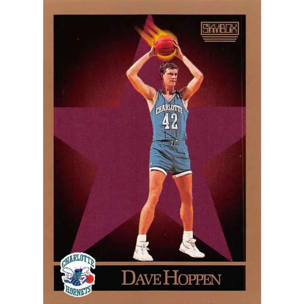 1990-91 SkyBox #31 Dave Hoppen EX Excellent Charlotte Hornets Basketball Card - Basketball Card Single