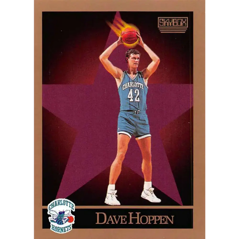 1990-91 SkyBox #31 Dave Hoppen EX Excellent Charlotte Hornets Basketball Card - Basketball Card Single