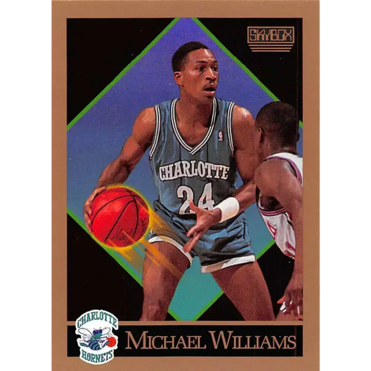 1990-91 SkyBox #36 Micheal Williams EX Excellent SP Charlotte Hornets Basketball Card