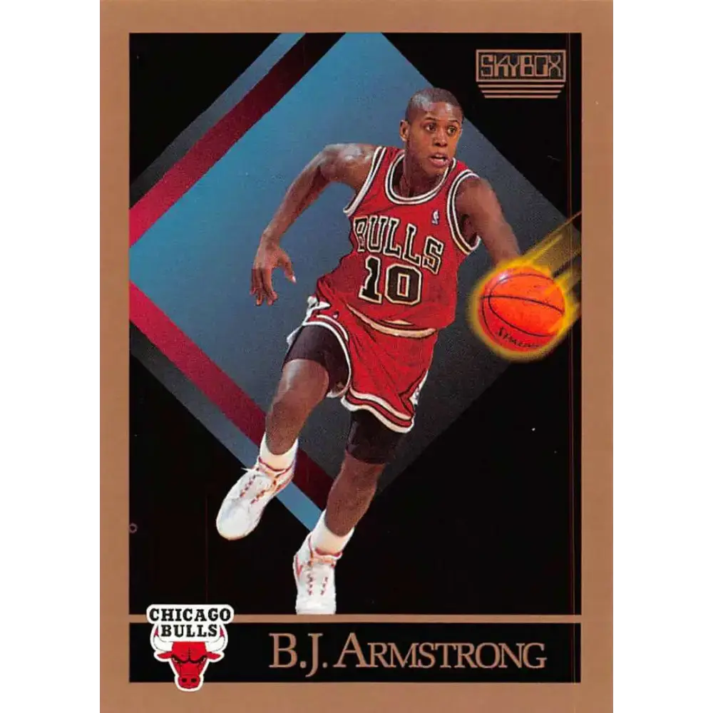 1990-91 SkyBox #37 B.J. Armstrong EX Excellent RC Rookie Chicago Bulls Basketball Card - Basketball Card Single
