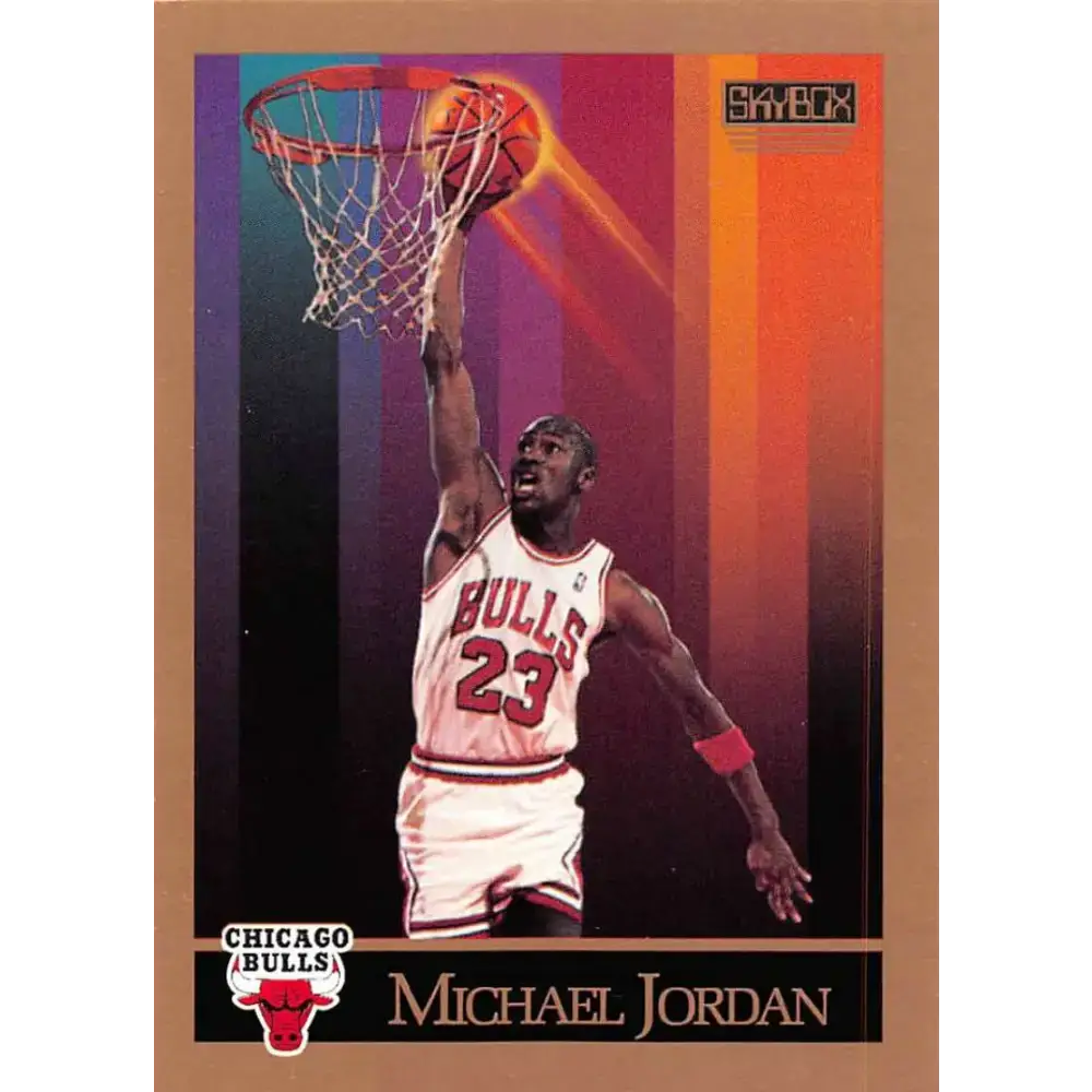 1990-91 SkyBox #41 Michael Jordan EX Excellent Chicago Bulls Basketball Card - Basketball Card Single