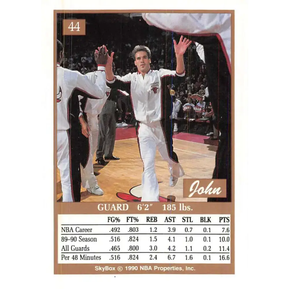 1990-91 SkyBox #44 John Paxson EX Excellent Chicago Bulls Basketball Card - Basketball Card Single