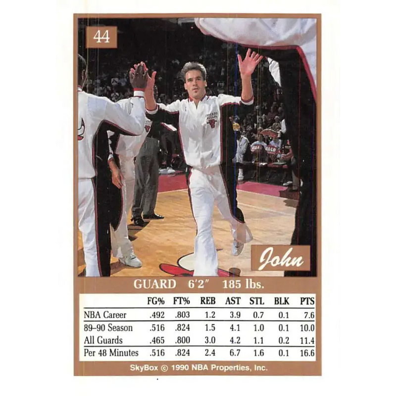 1990-91 SkyBox #44 John Paxson EX Excellent Chicago Bulls Basketball Card - Basketball Card Single