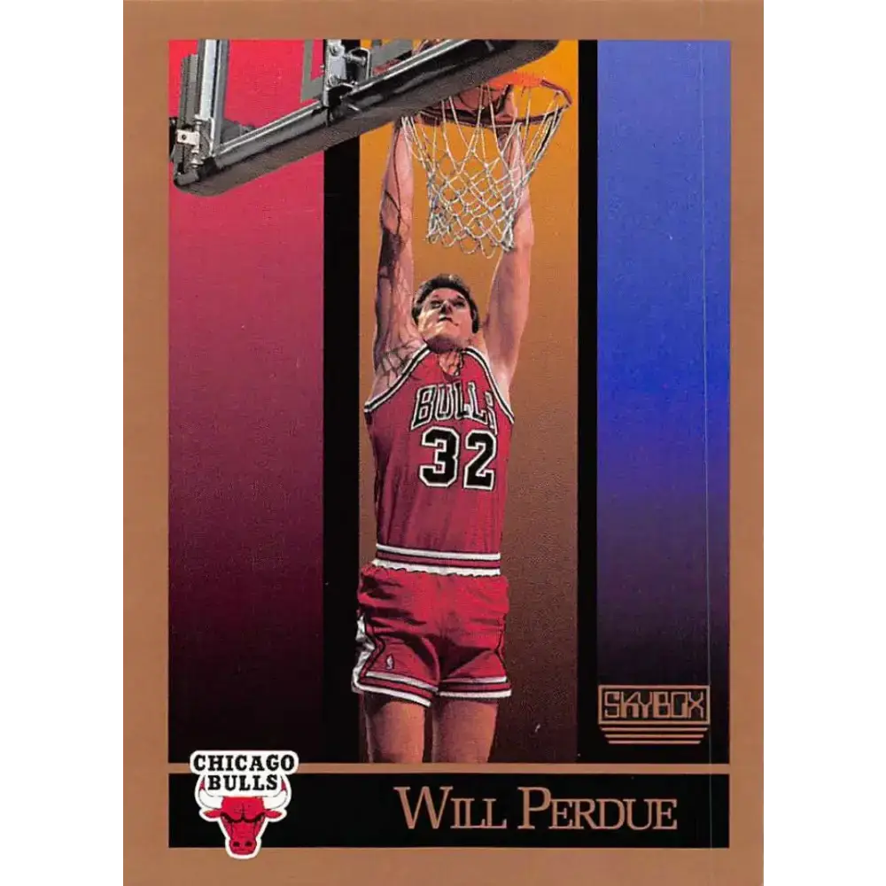 1990-91 SkyBox #45 Will Perdue EX Excellent Chicago Bulls Basketball Card - Basketball Card Single